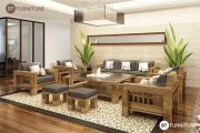 bàn ghế gỗ phòng khách đẹp sang trọng